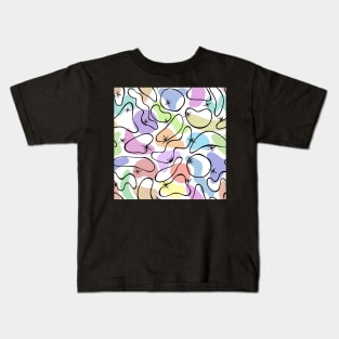 Midcentury Mod Retro Blob Seamless Repeat Kids T-Shirt